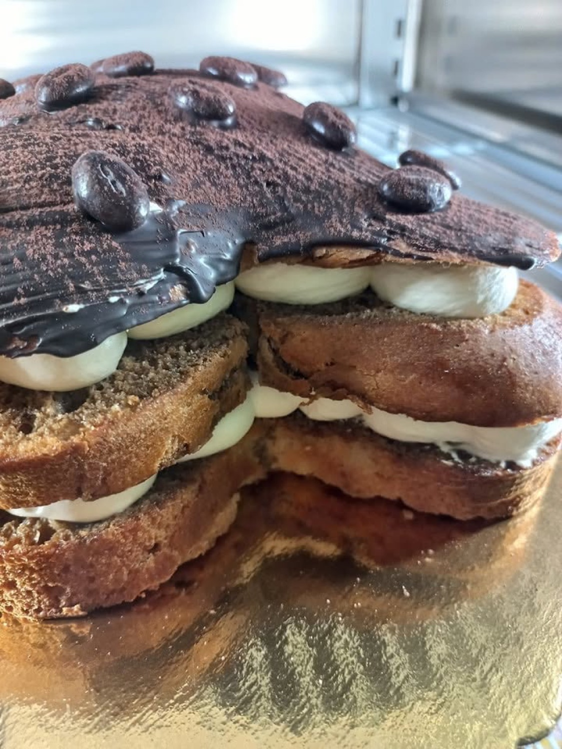 Torta artigianale al tiramisù con chicchi di caffè, Luca & Luca